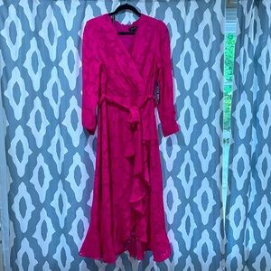Hot Pink Wrap Dress